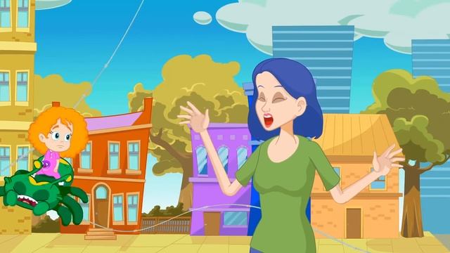 Groovy The Martian go to Jurassic World to save a dinosaur egg from a t-rex Episode & Nursery Rhyme смотреть онлайн