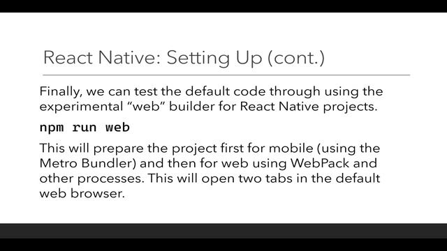 Mobile Development: React Native: Setting Up Expo-CLI and Create-React-Native-App смотреть онлайн
