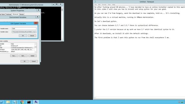 Python - Installing on Windows Server 2012R2 смотреть онлайн