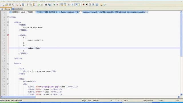 Formation en HTML CSS PHP - Partie 10 - Intégration d'une feuille de style dans une page HTML смотреть онлайн