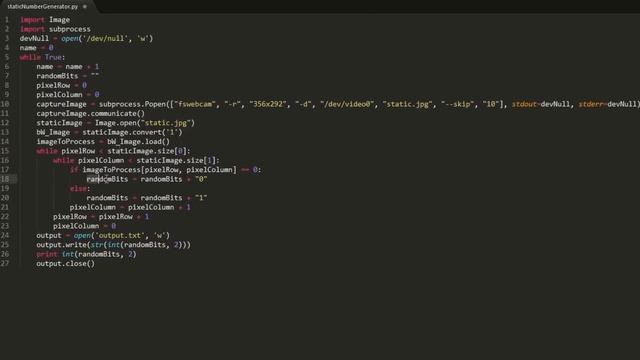 Raspberry Pi Random Number Generator using a Webcam смотреть онлайн