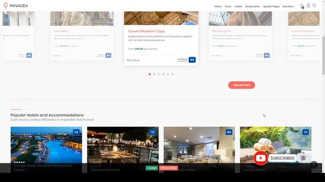 Panagea - Hotel and Tours Booking WordPress Theme смотреть онлайн