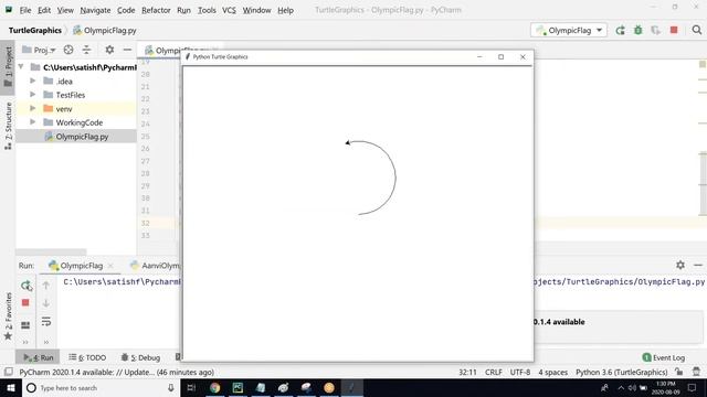 How to draw an Olympic Flag using Python смотреть онлайн