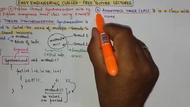 Java Thread Synchronization and Anonymous Inner Class with Example - DOEACC NIELIT , Interview Tips смотреть онлайн