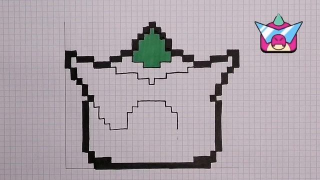 Как нарисовать значок Плохиша Базза по клеточкам | Brawl Stars смотреть онлайн