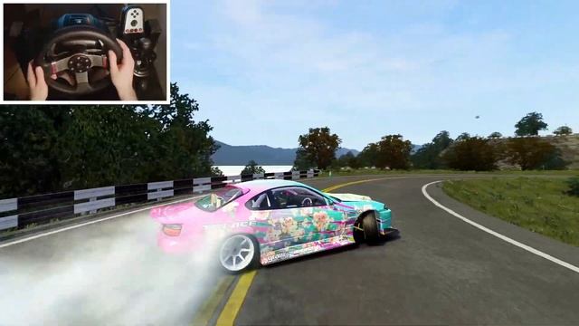 2jz swap Nissan S15 WALL RIDE | Assetto Corsa Drift [Steering Wheel Cam] смотреть онлайн