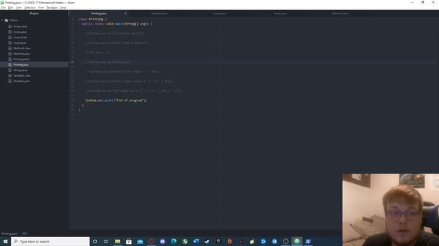 Printing in Java смотреть онлайн