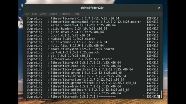 How to updates software using Terminal on Fedora 25 смотреть онлайн