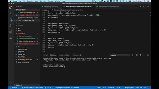 7.2 Refactoring — Preparatory steps for refactoring #CH4DS смотреть онлайн