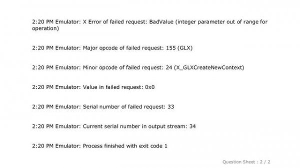 Android : Android Studio AVD - Emulator: Process finished with exit code 1