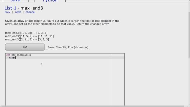 039 - Ejercicio de Python - Codingbat - List 1 - Max_end3 смотреть онлайн
