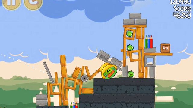 Angry Birds Seasons - 1-3 - Back To School - Mighty Eagle - 100% - Total Destruction смотреть онлайн