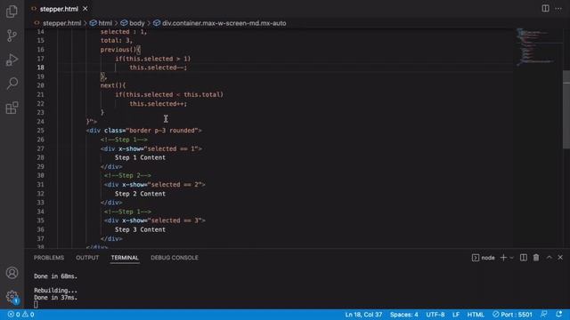 Build a simple stepper using AlpineJS смотреть онлайн