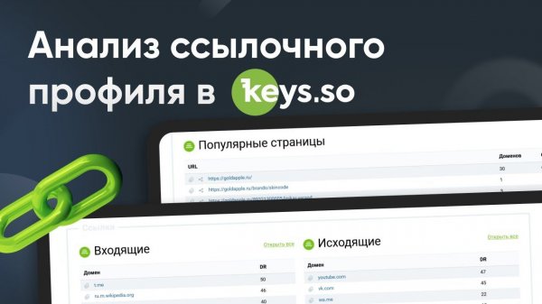 Как проанализировать ссылочную стратегию конкурентов или вашего сайта в Keys.so?