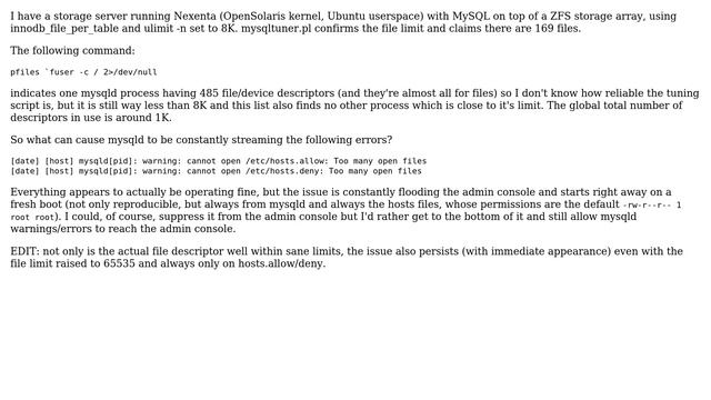 DevOps & SysAdmins: Why is MySQL unable to open hosts.allow/hosts.deny? смотреть онлайн