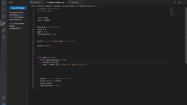 How to make a Ghost Game!(beginner lesson part 3)(Tutorial)(Python) смотреть онлайн