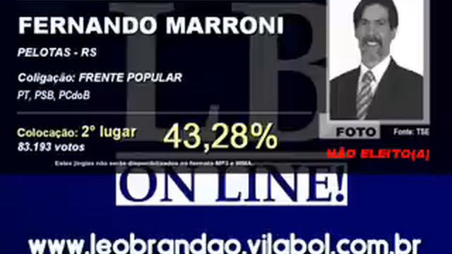 Jingles Eleições 2008 - Fernando Marroni - PT - leobrandao.net смотреть онлайн