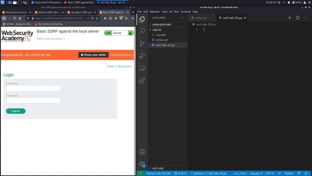 SSRF - Lab #1 Basic SSRF against the local server | Long Version смотреть онлайн