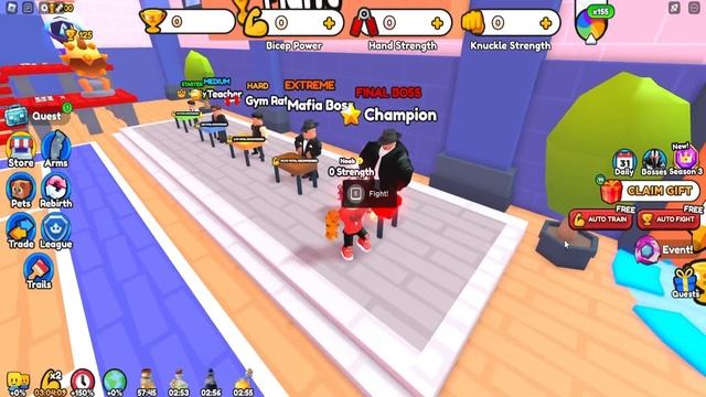 СДЕЛАЛ МАКСИМУЛЬНУЮ СИЛУ ПРОКАЧКИ В ARM WRESTLE SIMULATOR ROBLOX смотреть онлайн