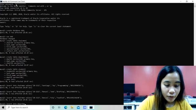 How to create a database, table and inserting values using MySQL Command Line Client смотреть онлайн
