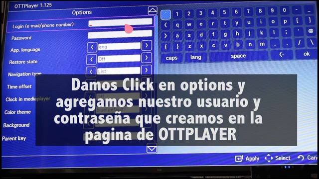Cargar nuestras listas m3u en Smart TV con la app OTTPLAYER смотреть онлайн