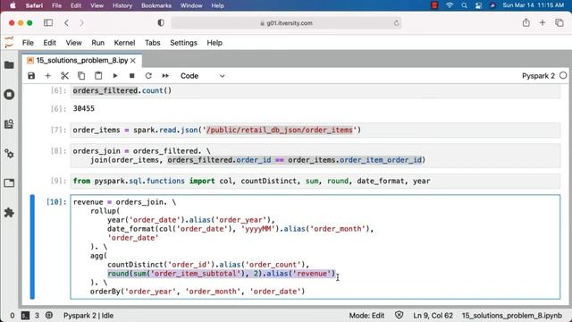 Apache Spark Python - Transformations - Solution - Get Daily Revenue rolled up till Yearly смотреть онлайн