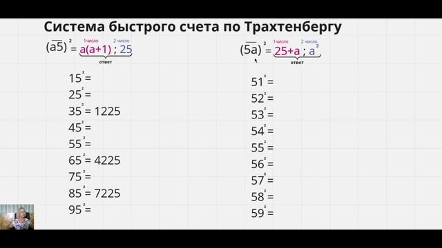 Система быстрого счета по Трахтенбергу. смотреть онлайн