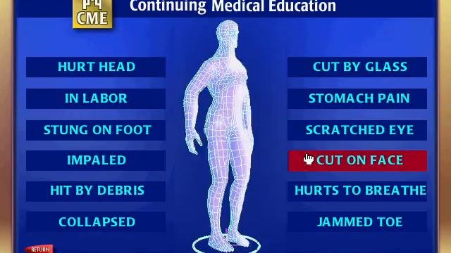 Emergency Room: Disaster Strikes - Case 252 - Cut face (William O'Donnell, Complex cut/neck strain) смотреть онлайн