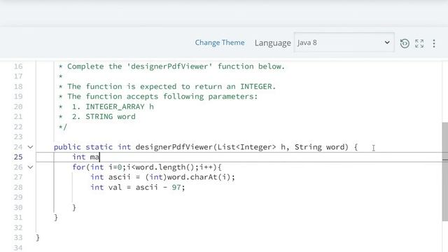 Designer PDF Viewer Hackerrank Solution - java 8| Hackerrank Algorithms смотреть онлайн
