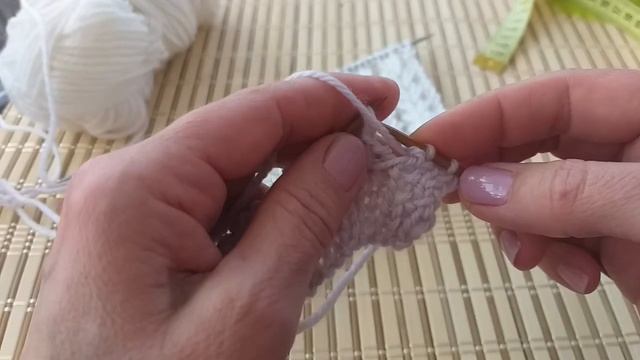 Вязание спицами. Узор КОЛОСОК ИЗ ВЫТЯНУТЫХ ПЕТЕЛЬ. смотреть онлайн
