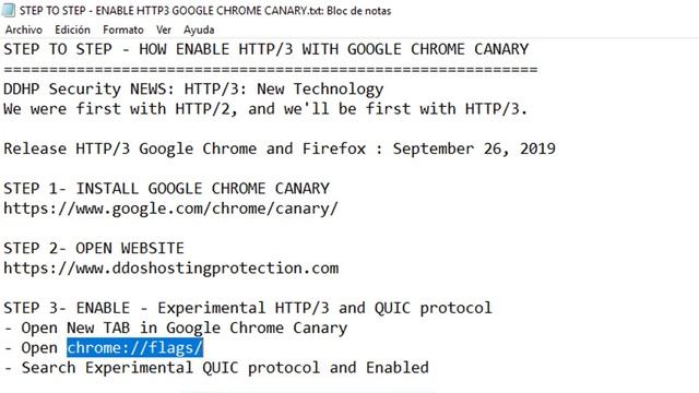 How Enabled HTTP/3 With Google Chrome Canary - www.ddoshostingprotection.com смотреть онлайн