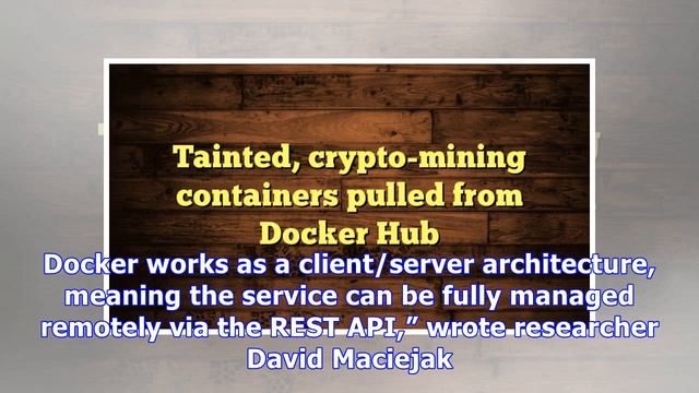 Tainted, crypto-mining containers pulled from Docker Hub смотреть онлайн