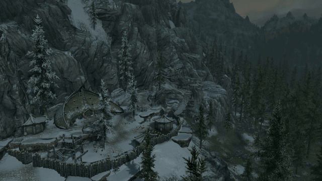 Skyrim. TESV. Orc stronghold Narzulbur, panorama and ambient sounds. смотреть онлайн