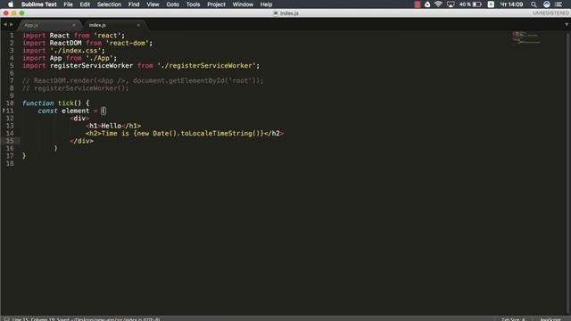 Уроки React JS для новичков - Рендер элементов примеры react js. смотреть онлайн