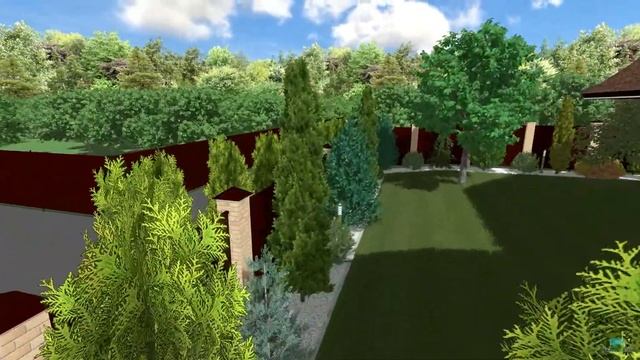 Ландшафтный дизайн участка с беседкой, баней, игровой площадкой смотреть онлайн