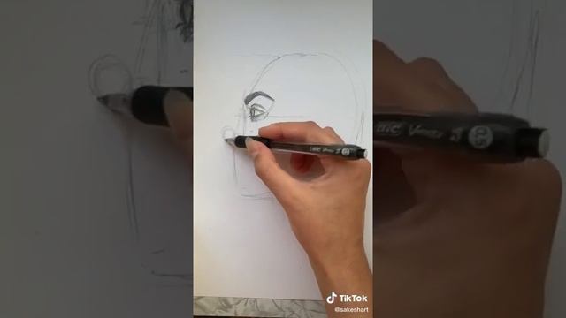Рисуем голову девушки боком!!! смотреть онлайн