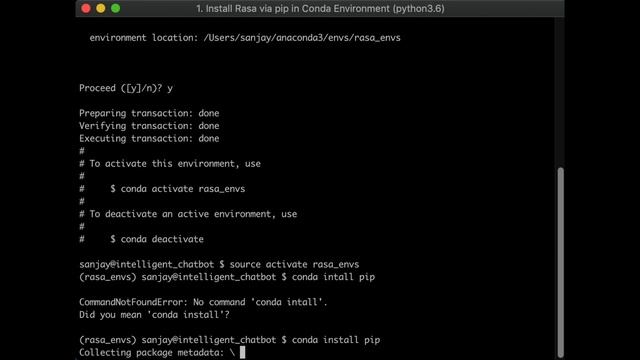 Install Rasa via pip in Conda Environment смотреть онлайн