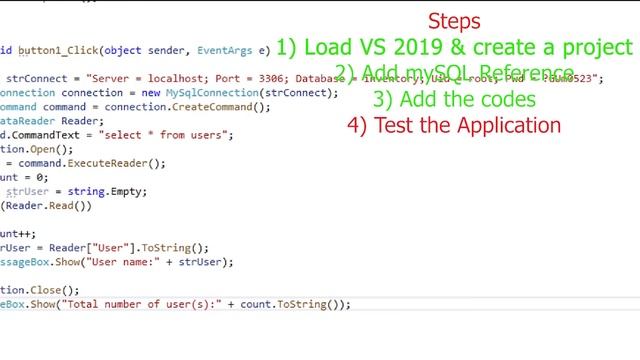 How to Connect MySql Database to Visual Studio .Net 2019 C# Application. смотреть онлайн