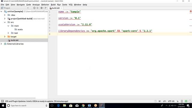 sbt project creation in IntelliJ IDEA смотреть онлайн