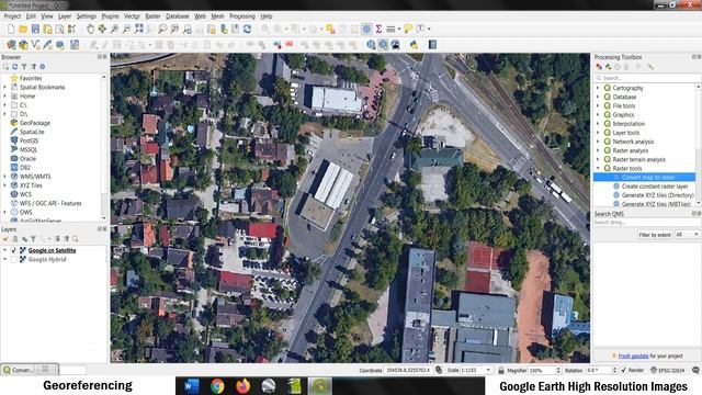 Download and georeference Google Earth images in QGIS 3.1 with Quickmap Service Plugin смотреть онлайн