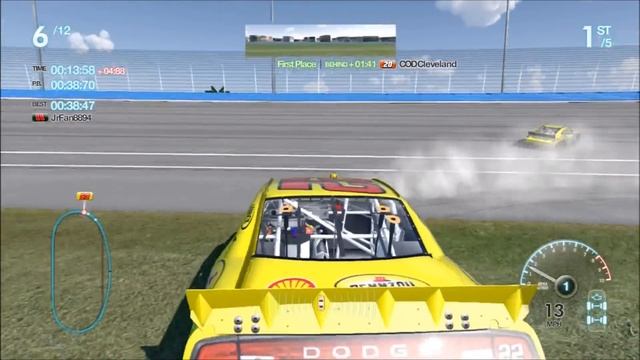 Crazy Crashes On NASCAR The Game: Inside Line 3-4
