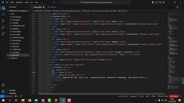 Belajar Boostrap 5 Create Kontak HTML dan CSS смотреть онлайн
