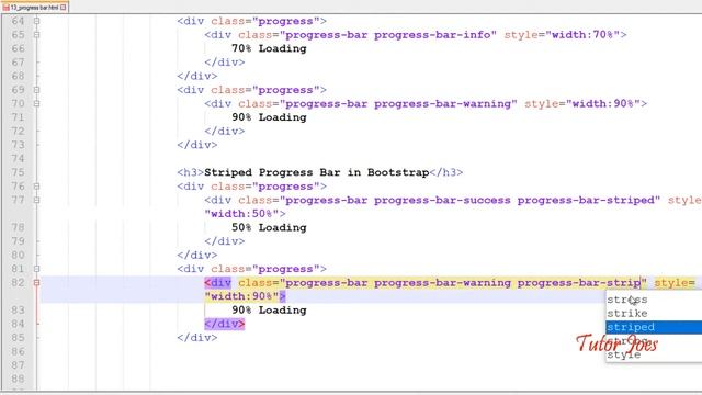 Progress bar in bootstrap in telugu смотреть онлайн