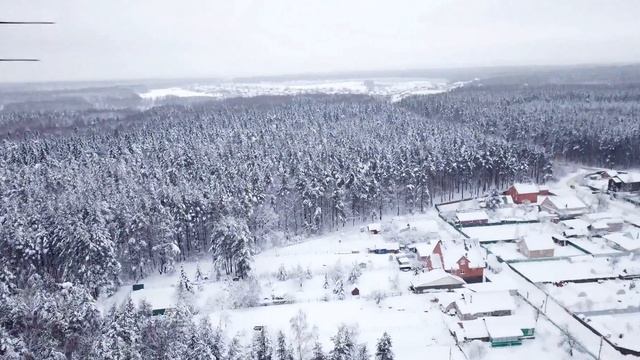 Полёт над подмосковным лесом, близ села Гжель. смотреть онлайн