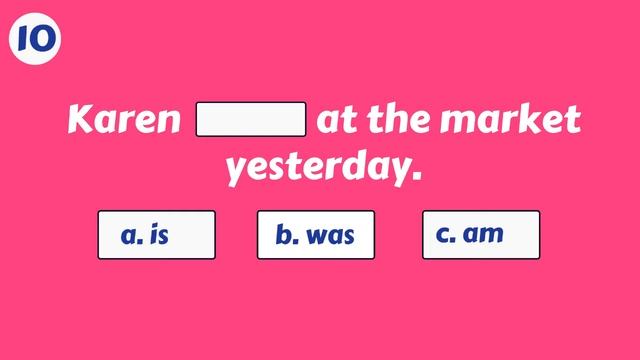 BE VERBS Quiz: am, is, was, were смотреть онлайн