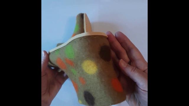 Валенки в горошек ручная работа. Обзор моей работы смотреть онлайн