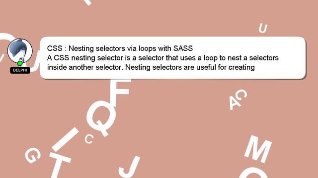 CSS : Nesting selectors via loops with SASS смотреть онлайн
