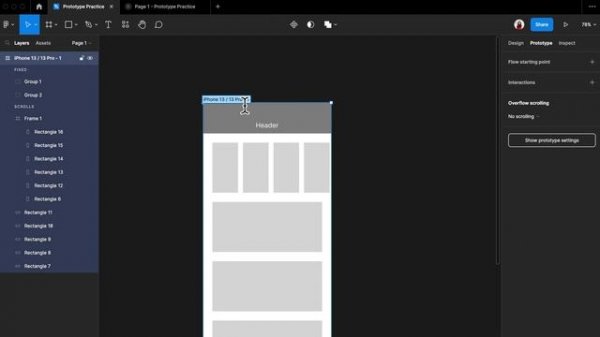 Figma UX tutorial for beginners - Prototype