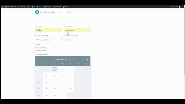 gAppointments - Appointment booking addon for Gravity Forms смотреть онлайн