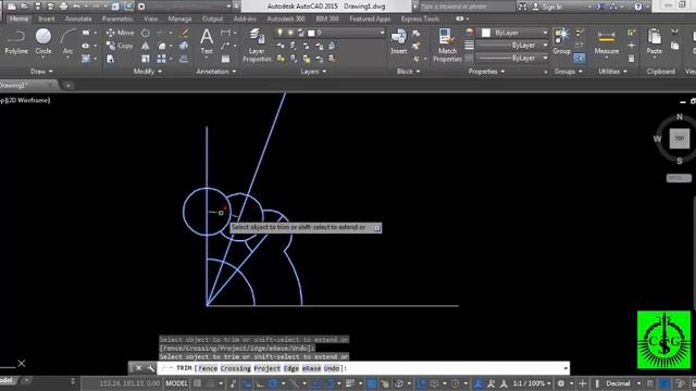 Auto CAD 2015 Trim ,Fillet & Mirror Cammand Tutorial Hindi смотреть онлайн